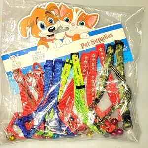 Wholesale 12PCs dog pet collars with bell charm